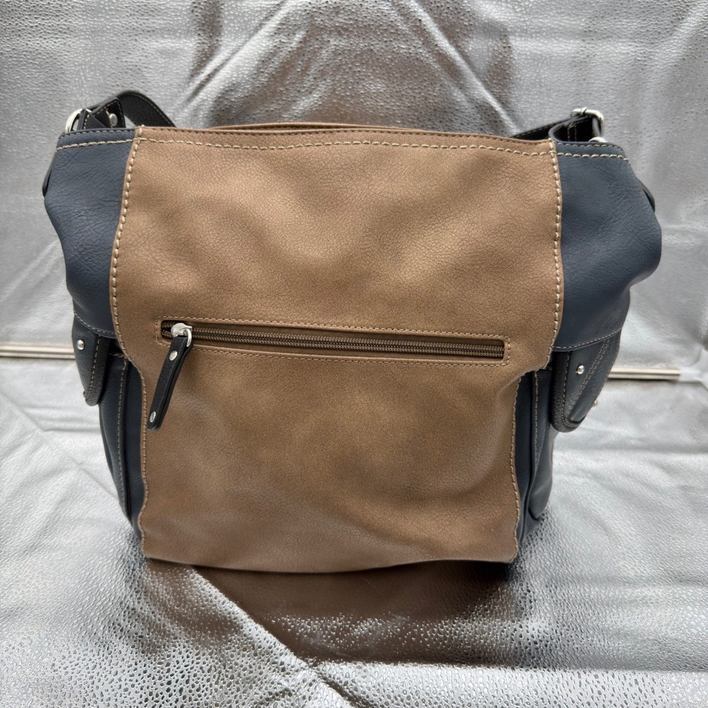 B.O.C. Born Concept‎ Crossbody Bag Medium Tan Navy Black Good Colorblock Handbag